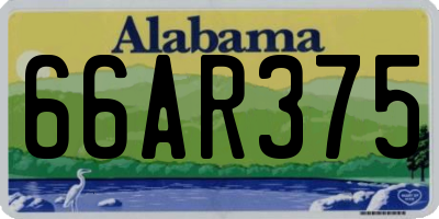 AL license plate 66AR375