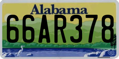 AL license plate 66AR378