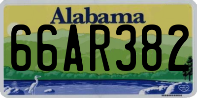 AL license plate 66AR382