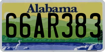 AL license plate 66AR383