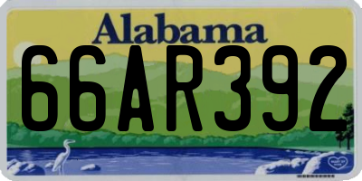 AL license plate 66AR392