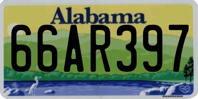 AL license plate 66AR397