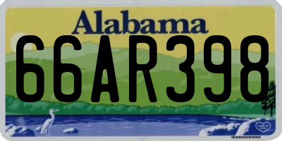 AL license plate 66AR398