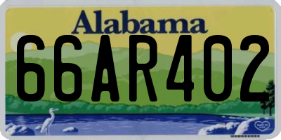 AL license plate 66AR402