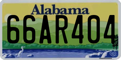 AL license plate 66AR404