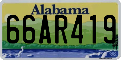 AL license plate 66AR419