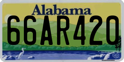 AL license plate 66AR420