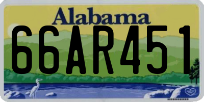 AL license plate 66AR451