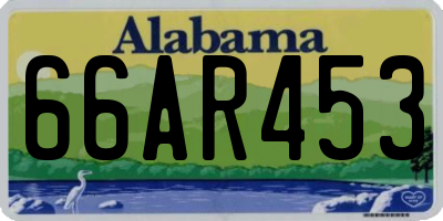 AL license plate 66AR453