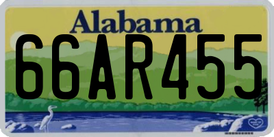 AL license plate 66AR455