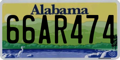 AL license plate 66AR474