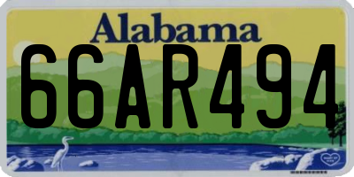 AL license plate 66AR494