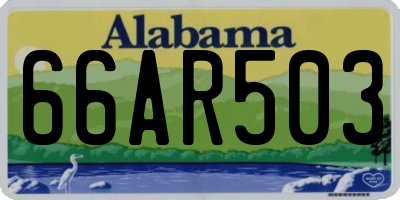 AL license plate 66AR503