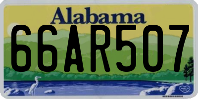 AL license plate 66AR507