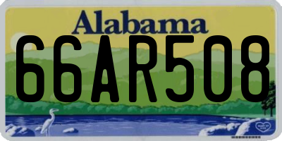 AL license plate 66AR508