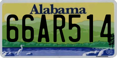 AL license plate 66AR514