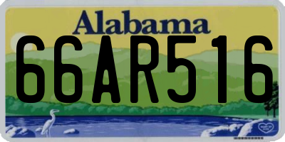 AL license plate 66AR516