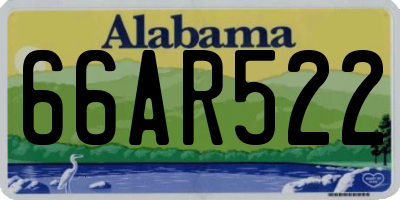AL license plate 66AR522