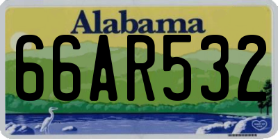AL license plate 66AR532