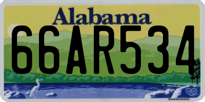 AL license plate 66AR534