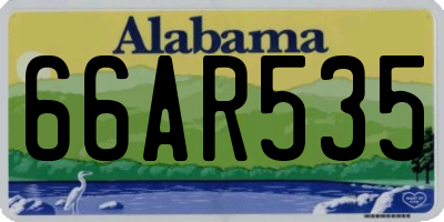 AL license plate 66AR535
