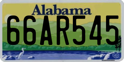 AL license plate 66AR545