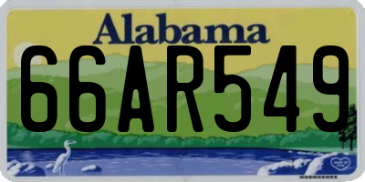 AL license plate 66AR549