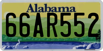AL license plate 66AR552