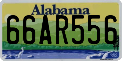 AL license plate 66AR556