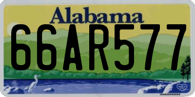 AL license plate 66AR577