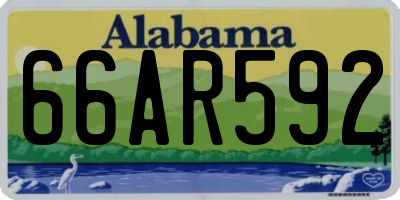 AL license plate 66AR592