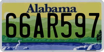 AL license plate 66AR597