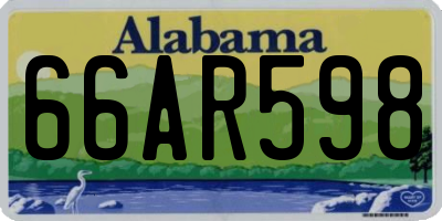 AL license plate 66AR598