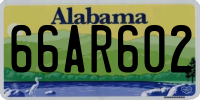 AL license plate 66AR602