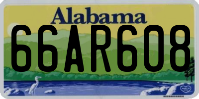 AL license plate 66AR608