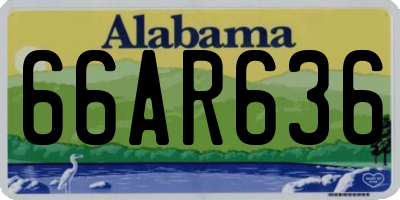 AL license plate 66AR636