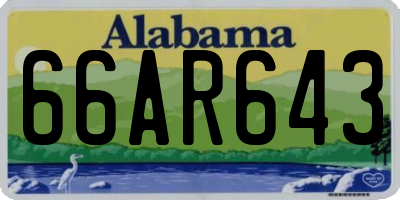 AL license plate 66AR643