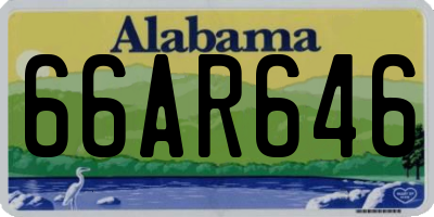 AL license plate 66AR646