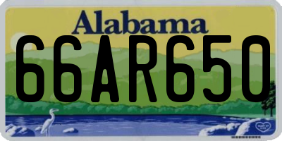 AL license plate 66AR650