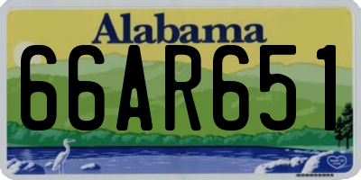 AL license plate 66AR651