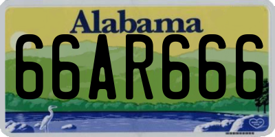 AL license plate 66AR666