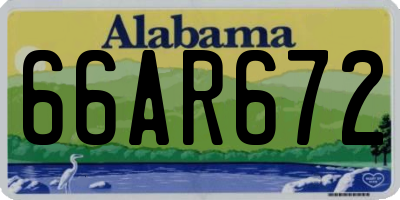 AL license plate 66AR672