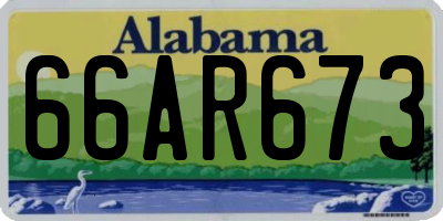 AL license plate 66AR673