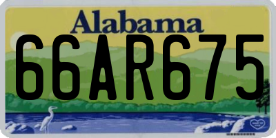 AL license plate 66AR675