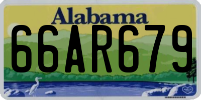 AL license plate 66AR679