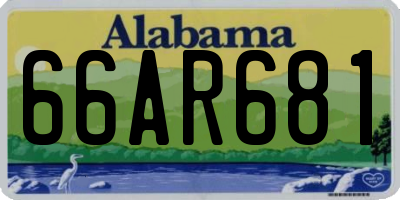 AL license plate 66AR681