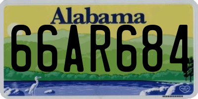 AL license plate 66AR684