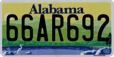 AL license plate 66AR692