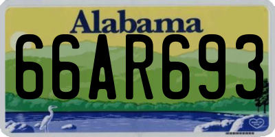 AL license plate 66AR693