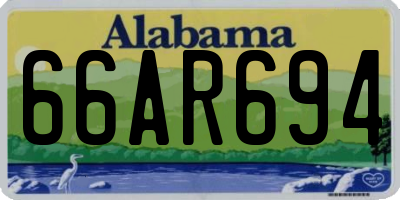 AL license plate 66AR694